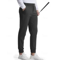 Outlet OUKU Men's Golf Pants Trousers Casual Pants Buttons Pocket Elastic Cuff Plain Comfort Sports Outdoor Daily Fashion Casual Dark Brown ArmyGreen Micro-elastic