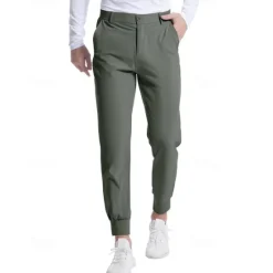 Outlet OUKU Men's Golf Pants Trousers Casual Pants Buttons Pocket Elastic Cuff Plain Comfort Sports Outdoor Daily Fashion Casual Dark Brown ArmyGreen Micro-elastic