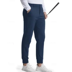 Outlet OUKU Men's Golf Pants Trousers Casual Pants Buttons Pocket Elastic Cuff Plain Comfort Sports Outdoor Daily Fashion Casual Dark Brown ArmyGreen Micro-elastic