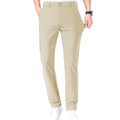 Hot OUKU Men's Golf Pants Trousers Casual Pants Stretch Pants Pocket Plain Comfort Breathable Outdoor Daily Going out Fashion Casual Black Blue