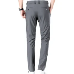 Hot OUKU Men's Golf Pants Trousers Casual Pants Stretch Pants Pocket Plain Comfort Breathable Outdoor Daily Going out Fashion Casual Black Blue