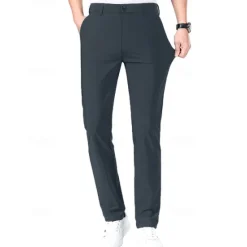 Hot OUKU Men's Golf Pants Trousers Casual Pants Stretch Pants Pocket Plain Comfort Breathable Outdoor Daily Going out Fashion Casual Black Blue