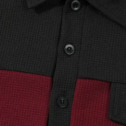 Clearance OUKU Men's Golf Shirt Golf Polos Shirts Work Casual Lapel Short Sleeve Basic Modern Color Block Patchwork Buttons Summer Spring Regular Fit Wine Green Khaki Gray Golf Shirt
