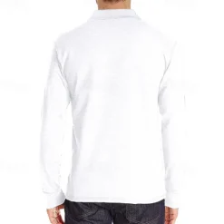 OUKU Men's Golf Shirt Golf Polo Work Casual Lapel Long Sleeve Basic Modern Solid Color Button Pocket Spring & Fall Regular Fit Wine Apricot Black White Dark Red Yellow Golf Shirt