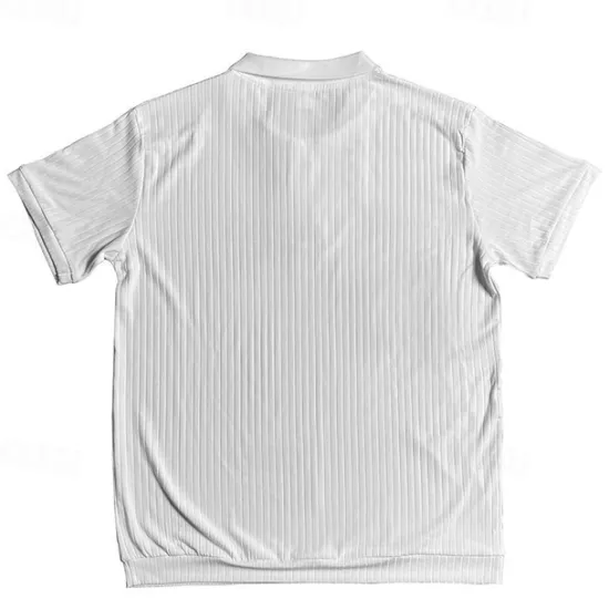 Sale OUKU Men's Golf Shirt Golf Polos Shirts Work Casual Lapel Short Sleeve Basic Modern Plain Vertical Stripes Buttons Summer Spring Regular Fit Black White Wine Khaki Light Grey Golf Shirt