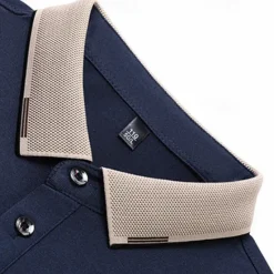 Best OUKU Men's Golf Shirt Golf Polo Work Casual Lapel Short Sleeve Basic Modern Color Block Patchwork Button Spring & Summer Regular Fit Black White Red Navy Blue Coffee Gray Golf Shirt