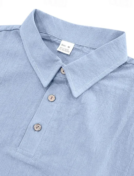 Clearance OUKU Men's Golf Shirt Golf Polos Shirts Work Casual Lapel Short Sleeve Basic Modern American US Flag Buttons Summer Regular Fit Light Khaki Black White Navy Blue Army Green Gray Golf Shirt