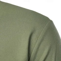 New OUKU Men's Golf Shirt Golf Polo Work Casual Stand Collar Short Sleeve Basic Modern Color Block Patchwork Button Spring & Summer Regular Fit Wine Pink Navy Blue Green Golf Shirt