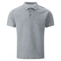 New OUKU Men's Golf Shirt Golf Polos Shirts Work Casual Lapel Short Sleeve Basic Modern Plain Buttons Jacquard Summer Regular Fit Black White Sky Blue Khaki Gray Golf Shirt