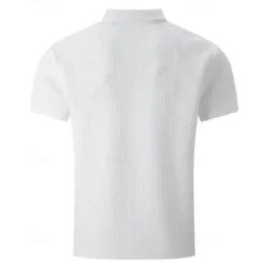 New OUKU Men's Golf Shirt Golf Polos Shirts Work Casual Lapel Short Sleeve Basic Modern Plain Buttons Jacquard Summer Regular Fit Black White Sky Blue Khaki Gray Golf Shirt