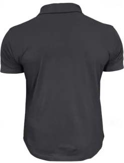 Sale OUKU Men's Golf Shirt Golf Polos Shirts Work Casual Lapel Short Sleeve Basic Modern Plain Pocket Buttons Summer Spring Regular Fit Wine Black White Navy Blue Blue Light Grey Golf Shirt