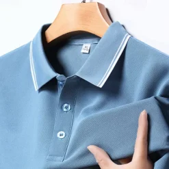 Discount OUKU Men's Golf Shirt Golf Polo Work Casual Lapel Short Sleeve Basic Modern Color Block Patchwork Button Spring & Summer Regular Fit Black White Light Green Navy Blue Light Blue Golf Shirt