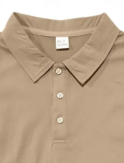 Outlet OUKU Men's Golf Shirt Golf Polos Shirts Work Casual Lapel Short Sleeve Basic Modern Plain Buttons Summer Regular Fit Black Blue Brown Khaki Army Green Gray Golf Shirt