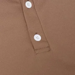Online OUKU Men's Golf Shirt Knit Polo Street Casual Polo Collar Classic Long Sleeve Fashion Casual Solid Color Plain Button Front Simple Spring & Fall Regular Fit Black White Light Green Pink Wine Navy Blue