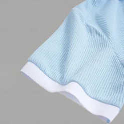 Best OUKU Men's Golf Shirt Knit Polo Business Casual Classic Short Sleeve Fashion Solid Color Button Knitted Summer Spring Regular Fit Light Blue White Burgundy Khaki Grey Golf Shirt