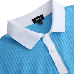 Hot OUKU Men's Golf Shirt Knit Polo Work Casual Ribbed Polo Collar Classic Short Sleeve Basic Modern Color Block Ribbed Spring & Summer Regular Fit White Yellow Blue Green Gray Golf Shirt