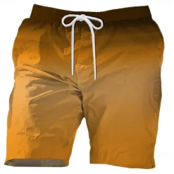 OUKU Men's Gradient Sweat Shorts Beach Shorts Terry Shorts Mid Waist Casual Athleisure Daily Holiday Streetwear Drawstring Elastic Waist 3D Print Designer Clothing Apparel
