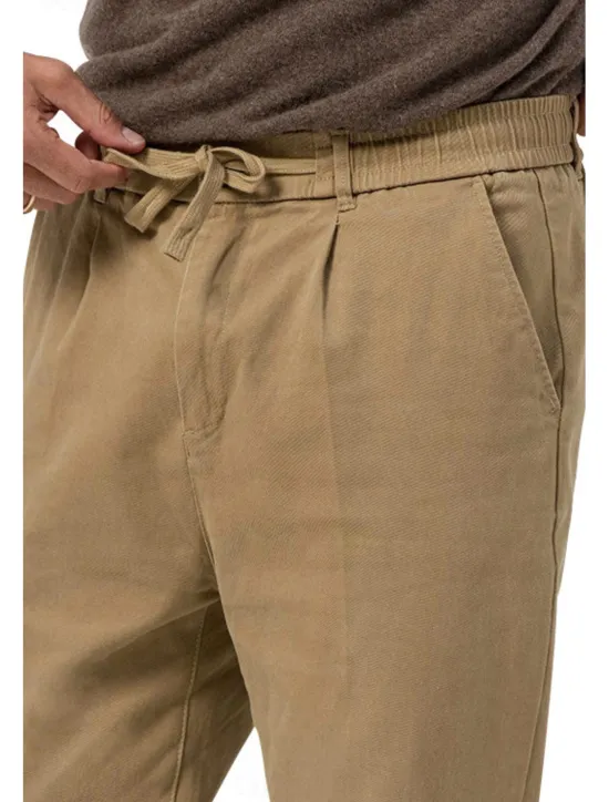Clearance OUKU Men's Graduation Dress Pants Trousers Slacks Summer Pants Pocket Drawstring Elastic Waist Plain Comfort Breathable Vacation Holiday Casual Gray Green ArmyGreen