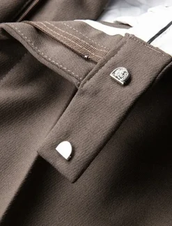 New OUKU Men's Graduation Dress Pants Trousers Chinos Buttons Pocket Solid Color Comfort Formal Party Work Fashion Classic Style Black Coffee Micro-elastic