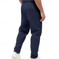 Discount OUKU Men's Graduation Trousers Casual Pants Pocket Drawstring Elastic Waist Plain Comfort Sports Outdoor Daily Fashion Casual Black White Micro-elastic