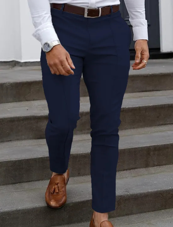 Discount OUKU Men's Graduation Trousers Chinos Chino Pants Pocket Plain Comfort Breathable Office Daily Casual Black Red