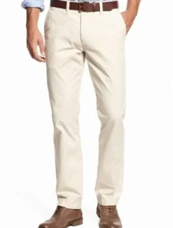 Clearance OUKU Men's Graduation Trousers Chinos Chino Pants Pocket Plain Comfort Breathable Outdoor Daily Going out Fashion Casual Black Khaki