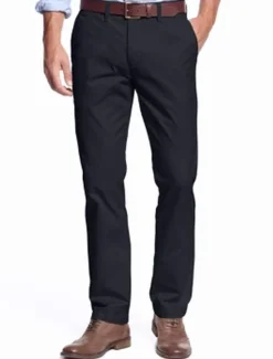 Clearance OUKU Men's Graduation Trousers Chinos Chino Pants Pocket Plain Comfort Breathable Outdoor Daily Going out Fashion Casual Black Khaki