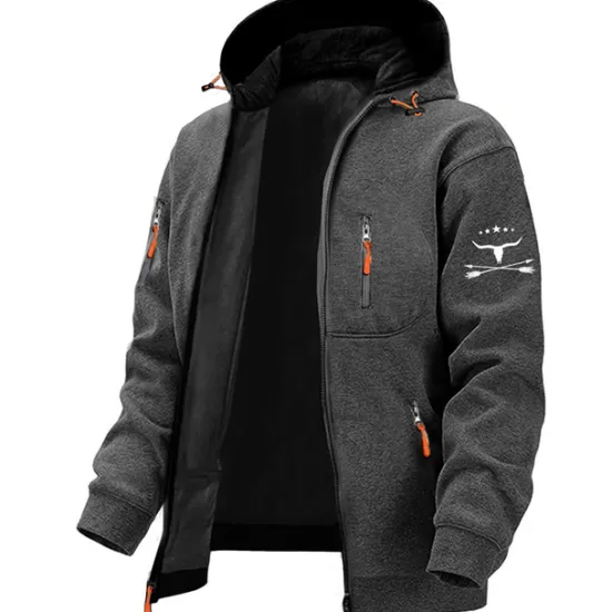 New OUKU Men's Graphic Animal Long Sleeve Sweatshirts Hooded Streetwear Designer Sports & Outdoor Casual Spring & Fall Navy Blue Dark Gray Gray Clothing Apparel Designer S M L XL XXL 3XL