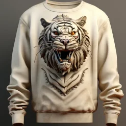 Hot OUKU Men's Graphic Animal Sweatshirts Golf Pullover Sweatshirt Long Sleeve Sweatshirt Crew Neck Fashion Daily Casual 3D Print Vacation Holiday Going out Print Spring & Fall