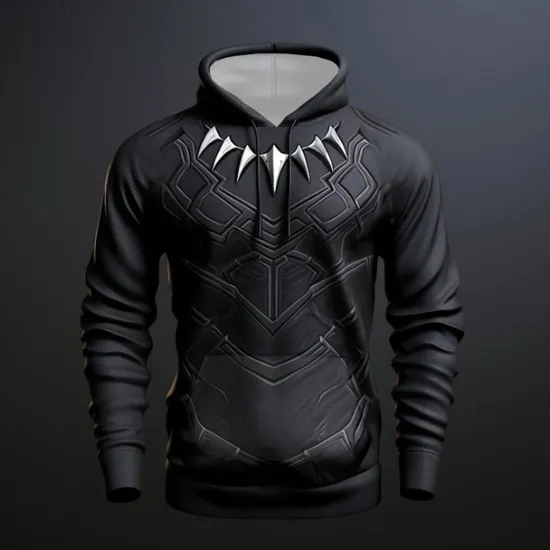 OUKU Men's Graphic Armor Hoodie Hoodies Sweatshirt Fashion Daily Long Sleeve Hooded Vacation Sports Outdoor Holiday Black Dark Gray Print Front Pocket Spring & Fall Designer