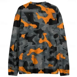 Discount OUKU Men's Graphic Camo / Sweatshirts Golf Pullover Sweatshirt Long Sleeve Sweatshirt Hooded Vacation Cool Daily Print Vacation Sports Outdoor Going out Printing Winter Spring & Fall Camouflage