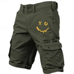 OUKU Men's Graphic Cargo Shorts Mid Waist Sports Fashion Designer Outdoor Sports Outdoor Casual 6 Pocket Designer Clothing Apparel