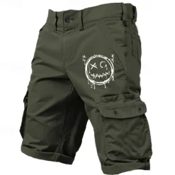 OUKU Men's Graphic Cargo Shorts Mid Waist Sports Fashion Designer Outdoor Sports Outdoor Casual 6 Pocket Designer Clothing Apparel