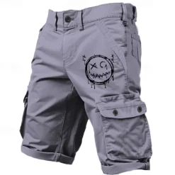 OUKU Men's Graphic Cargo Shorts Mid Waist Sports Fashion Designer Outdoor Sports Outdoor Casual 6 Pocket Designer Clothing Apparel
