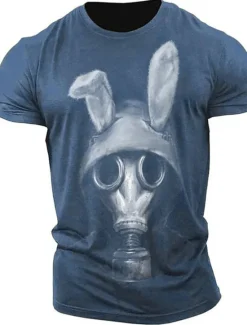 Clearance OUKU Men's Graphic Cartoon T Shirt Short Sleeve T shirt 3D Print Crew Neck Shirt Vintage Fashion Designer Outdoor Daily Sports Wine Navy Blue Blue Spring & Summer Clothing Apparel S M L XL 2XL 3XL