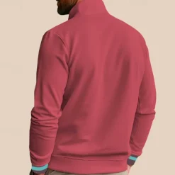 New OUKU Men's Graphic Christmas Pattern Sweatshirts Sweatshirt Zip Sweatshirt Long Sleeve Sweatshirt Quarter Zip Sports Fashion Casual 3D Print Vacation Sports Outdoor Holiday Print Spring & Fall