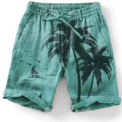 Outlet OUKU Men's Graphic Coconut Tree Summer Shorts Beach Shorts Mid Waist Streetwear Hawaiian Designer Casual Daily Holiday Elastic Waist Drawstring Designer Clothing Apparel