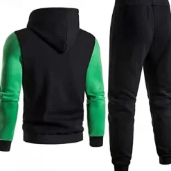 Outlet OUKU Men's Graphic Color Block Letter 2pcs 3D Sweatshirt Sets Hoodie Tracksuit Long Sleeve Long pants Hooded Streetwear Designer Casual Sports & Outdoor Casual Sports Zipper Print Spring Fall Yellow Blue