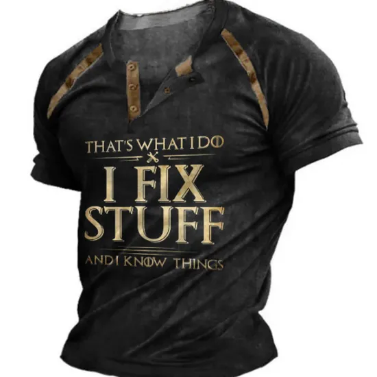 Clearance OUKU Men's Graphic Color Block Letter Henley Shirt Tee Short Sleeve 3D Print Fashion Designer Comfortable Outdoor Casual Daily Summer Black Khaki Army Green Dark Blue Dark Gray Henley Henley T-Shirt