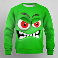 Clearance OUKU Men's Graphic 3D Sweatshirt Sweatshirt Long Sleeve Sweatshirt Crew Neck Fashion Cool Casual 3D Print Party Streetwear All Seasons