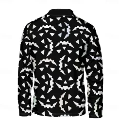 OUKU Men's Graphic Dark Hoodies Daily Casual Long Sleeve Stand Collar Vacation Going out Streetwear Print Spring & Fall Designer Black