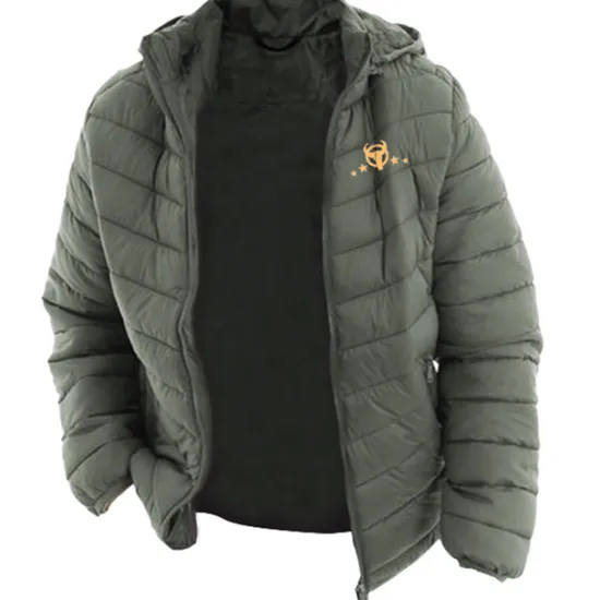 OUKU Men's Graphic Denim Coat Parka Casual Daily Holiday Going out Print Fall & Winter Hooded Long Sleeve Black Army Green Dark Blue