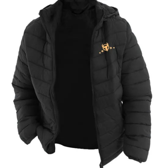 OUKU Men's Graphic Denim Coat Parka Casual Daily Holiday Going out Print Fall & Winter Hooded Long Sleeve Black Army Green Dark Blue