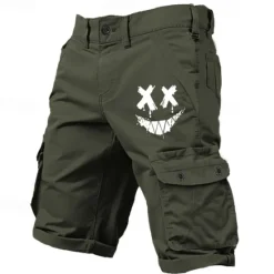 Outlet OUKU Men's Graphic Geometric Cargo Shorts Mid Waist Sports Fashion Designer Outdoor Sports Outdoor Camping & Hiking 6 Pocket Designer Clothing Apparel