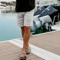 Clearance OUKU Men's Graphic Geometric Pattern Shorts Summer Shorts Beach Shorts Mid Waist Streetwear Hawaiian Designer Casual Daily Holiday Elastic Waist 3D Print Drawstring Designer Clothing Apparel