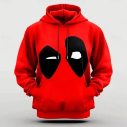 OUKU Men's Graphic Grimace Hoodie Hoodies Sweatshirt Cool Long Sleeve Hooded Fall Winter Designer Red