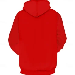 OUKU Men's Graphic Grimace Hoodie Hoodies Sweatshirt Cool Long Sleeve Hooded Fall Winter Designer Red