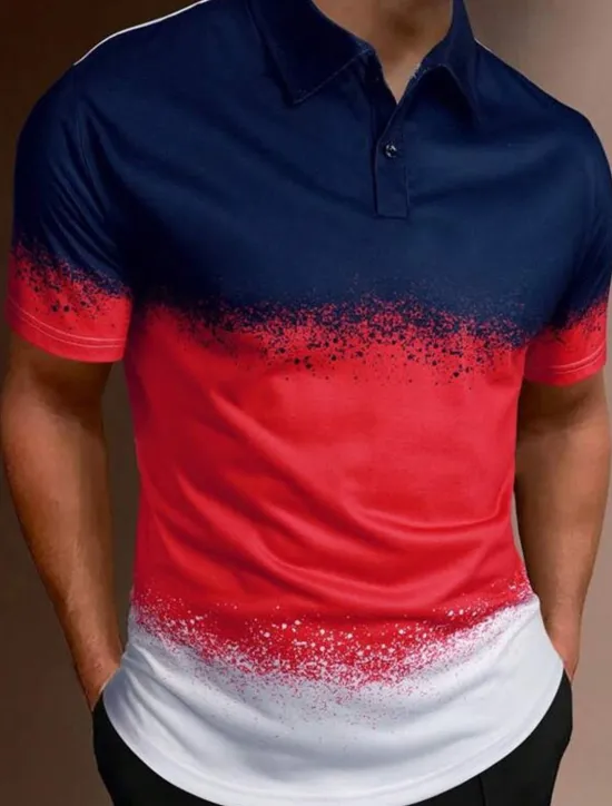 Best OUKU Men's Graphic Hawaiian Polo Shirts Golf Shirt Short Sleeve Polo Shirts Collared Shirts Casual Beach Wear Vacation Wear Tropical Wear Party Outfits Buttons 3D Print Yellow Pink Red