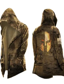 Outlet OUKU Men's Graphic Hoodie Hoodies Sweatshirt Vintage Designer Long Sleeve Hooded Casual Daily Holiday Black Army Green Fall Spring & Fall Designer