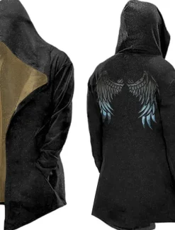 Outlet OUKU Men's Graphic Hoodie Hoodies Sweatshirt Vintage Designer Long Sleeve Hooded Casual Daily Holiday Black Army Green Fall Spring & Fall Designer